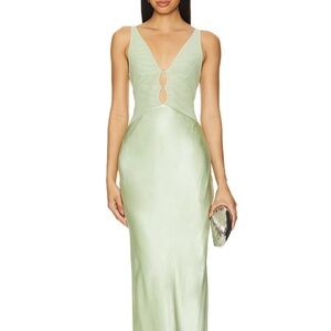 Bec & Bridge Hacie maxi dress in avocado, US size 2